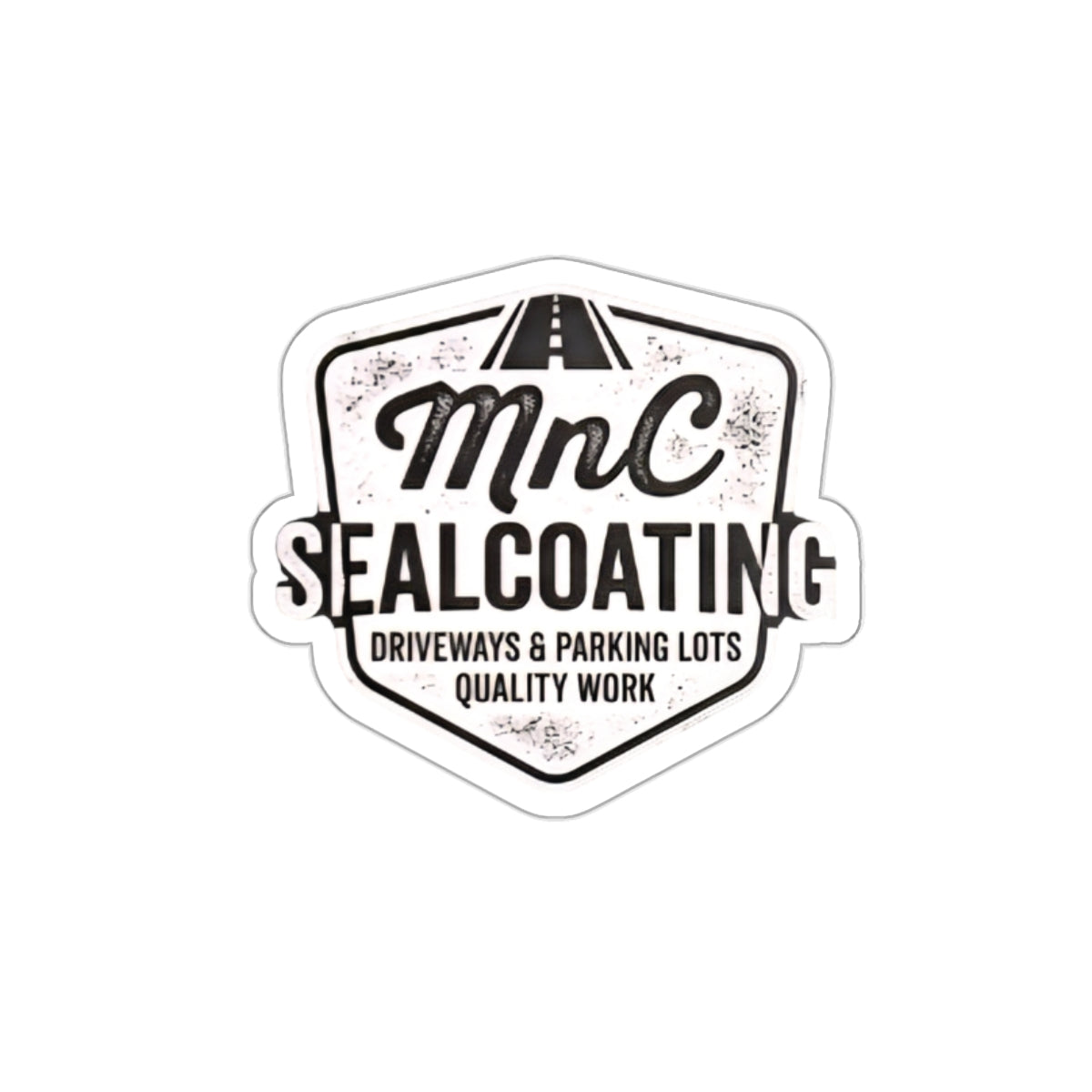 MnC Sealcoating Logo Die-Cut Sticker — Driveway & Parking Lot Quality Work