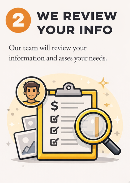 WE REVIEW YOUR INFO